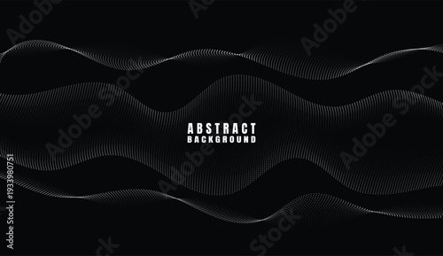 Abstract modern design background with flowing particles. Digital future technology communication concept. Vector illustration