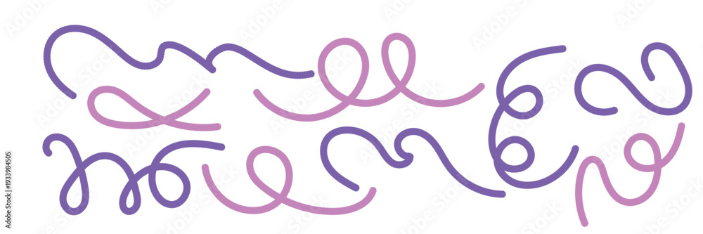 Obraz premium Abstract Purple and pink Squiggle Lines Background Minimal Fluid Decorative Design