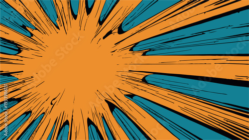 Wallpaper Mural Comic Book Explosion Burst Background in Pop Art Vector Style Torontodigital.ca