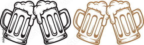 Two cartoon rockets blasting off into space in black and white