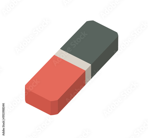 Isometric eraser vector illustration