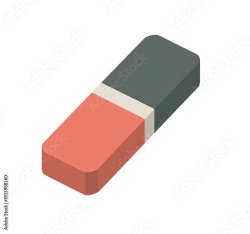 Isometric eraser vector illustration