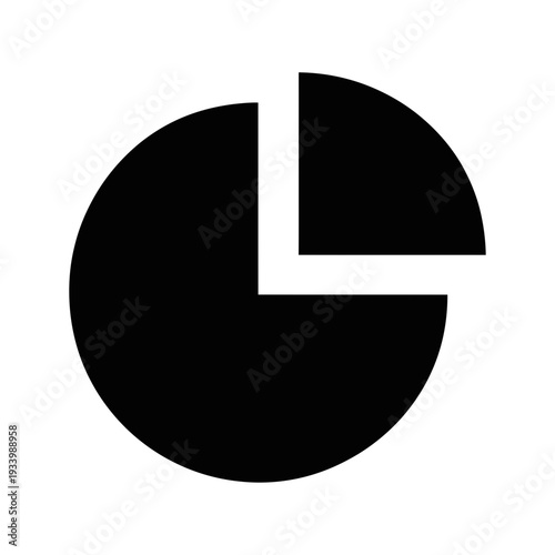 Black pie chart icon