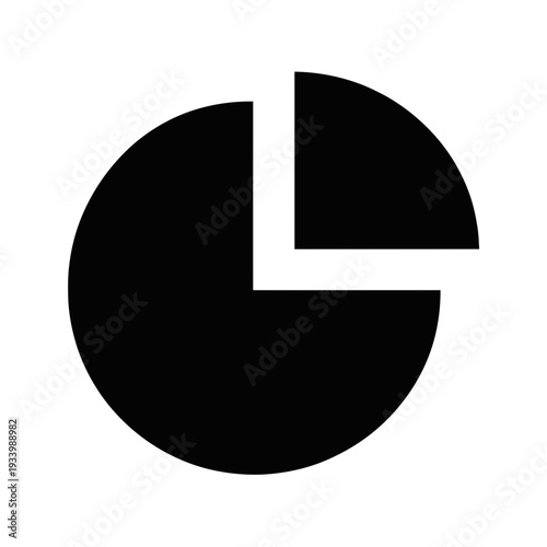 Black pie chart icon