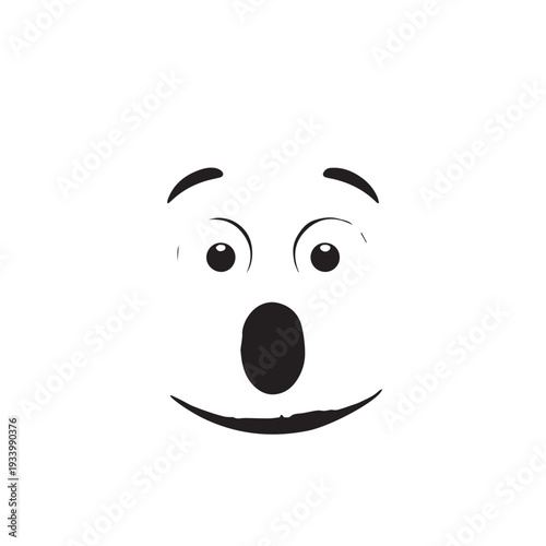 Cartoon surprised face emoji illustration with wide eyes and open mouth.
