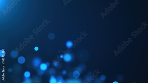 Blue bokeh particles