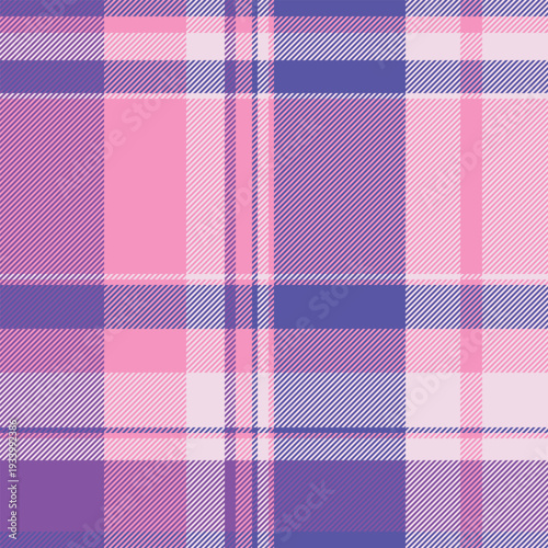 Chic tartan textile plaid, latin pattern background texture. Turkish check vector seamless fabric in pink and light colors.