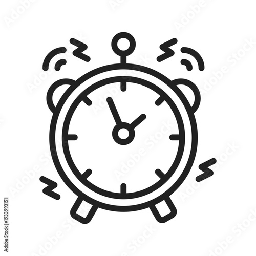 Alarm Clockicon vector image. Suitable for mobile apps, web apps and print media.