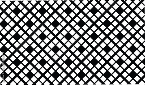 Seamless vector background wallpaper with geometric rhombus pattern perfect for contemporary digital designs textiles and web backdrops black and white illustration