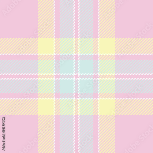 Square check pattern plaid, styling seamless tartan fabric. Conceptual textile texture background vector in light and white colors.