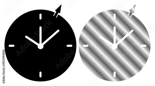 Two clocks, one black and one metallic, symbolizing time and progress