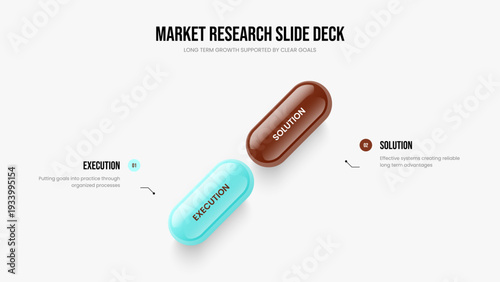 Business Showcase 2 Step Infographic Slideshow Design. Creative Visualization Two Option Diagram Slide Template. Consulting Briefing Frame Layout Vector Illustration.
