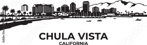 Chula Vista California cityscape with modern buildings and waterfront