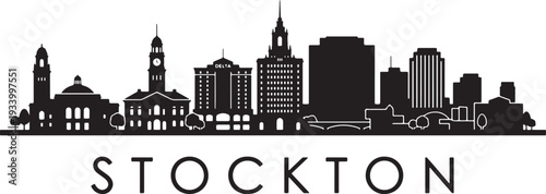 Modern cityscape of Stockton with iconic skyline and buildings