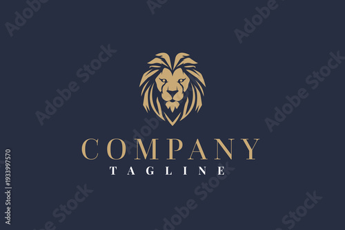 gold lion logo company tagline