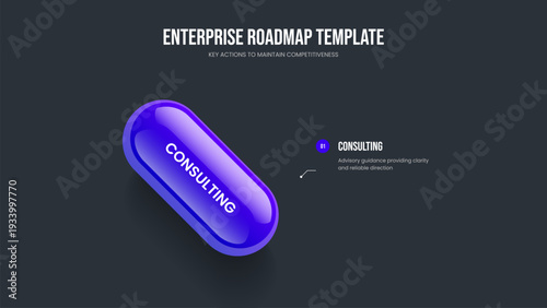 Service Forecast 1 Element Infographic Presentation Template. Corporate Showcase One Step Diagram Frame Layout. Modern Growth Slideshow Design Vector Illustration.