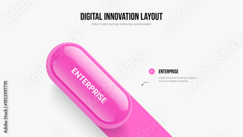 Advertising Insight One Step Infographic Frame Layout. Product Development Slideshow Template Vector Illustration. Marketing Introduction 1 Element Diagram Slide Design.