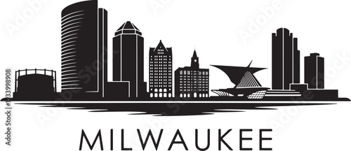 Milwaukee city skyline with modern buildings and waterfront