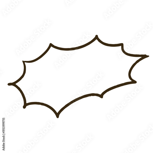 手描きのシンプルな吹き出し ギザギザ 驚き