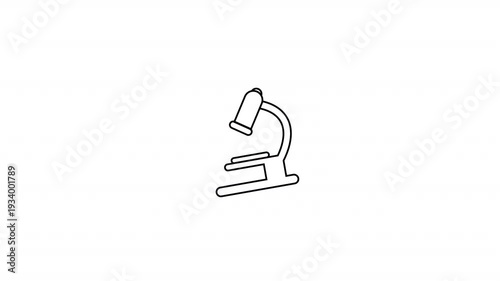 Simple Microscope line icon