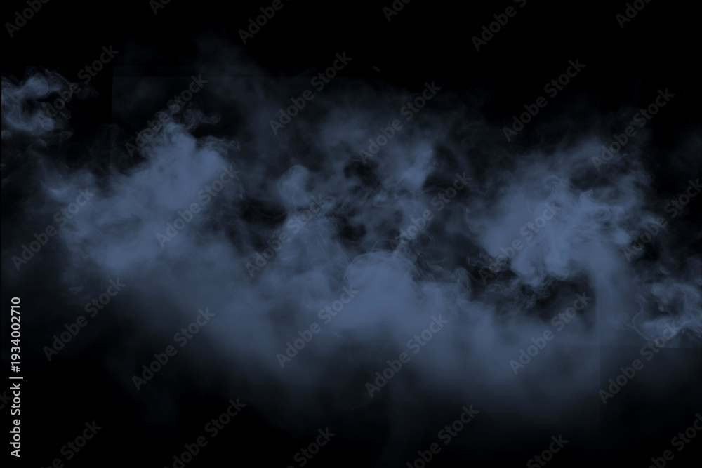 Fototapeta premium Mysterious Dark Smoke Wisps Floating Abstractly, isolated on transparent background