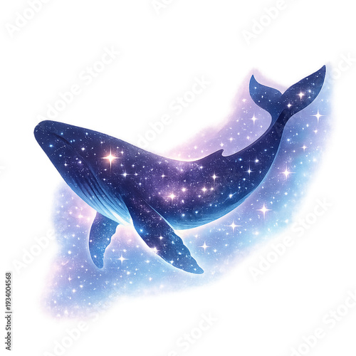 celestial whale, cosmic whale, space whale, whale in space, fantasy whale, galaxy background, starry sky, nebula clouds, cosmic ocean, universe theme, glowing whale, mystical creature, surreal illustr