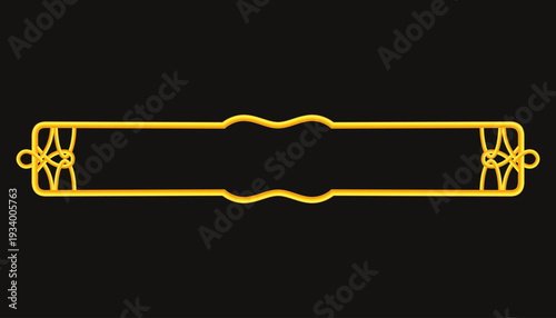 Frame medieval game ui. Empty rectangle frame in old style, interface element. Metallic banner or decorative border. Vector cartoon of blank rectangle button