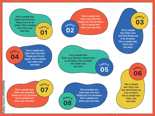 流体シェイプの見出しフレーム