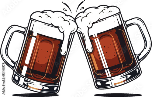 glass of beer on white