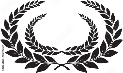 Laurel wreath symbol of victory and achievement in design