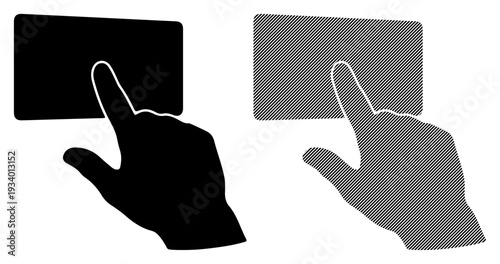 Finger touching a digital screen, representing interaction with technology.