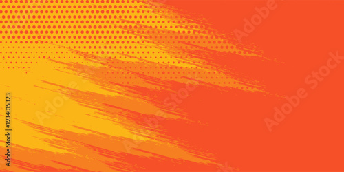 Dots halftone yellow and dark blue color pattern gradient grunge texture background.