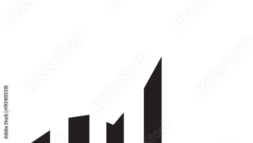 Abstract Bar Chart Showing Rising Data Bars for Growth and Analytics.