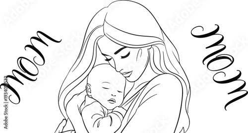 Tender moment of mother and child