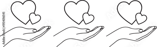 Three hands releasing hearts into the air in a symbolic gesture of love and kindness