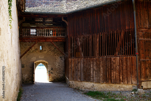 Stein am Rhein, Switzerland – September 11, 2023: Traditional Swiss architecture in Old Town