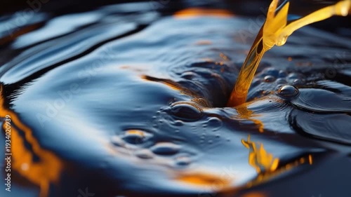 Golden Stream of Fresh Brew The intense aromatic allure of freshly brewed coffee, cascading in a captivating dance of golden streams.