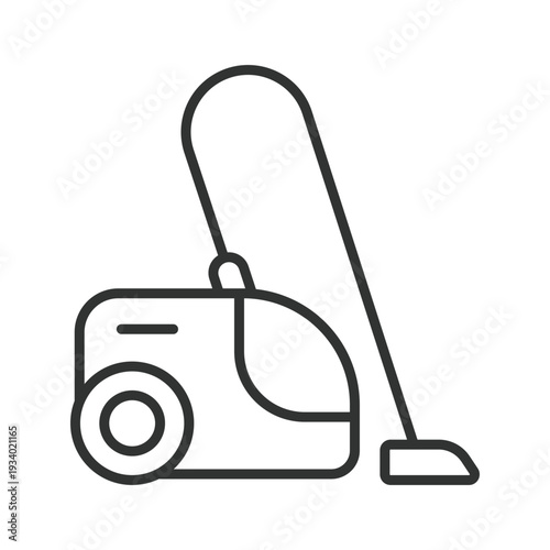 Vacuum cleaner icon in line design. vacuum cleaning hygiene household floor dust sanitation on white background vector. Vacuum cleaner editable stroke icon