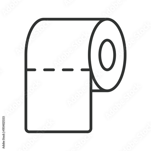 Toilet paper roll icon in line design. toilet paper hygiene bathroom sanitation tissue clean on white background vector. Toilet paper editable stroke icon