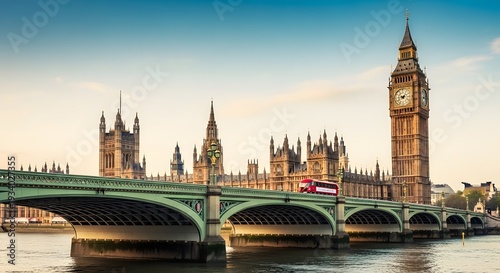 Westminster bridge and big ben london landmark