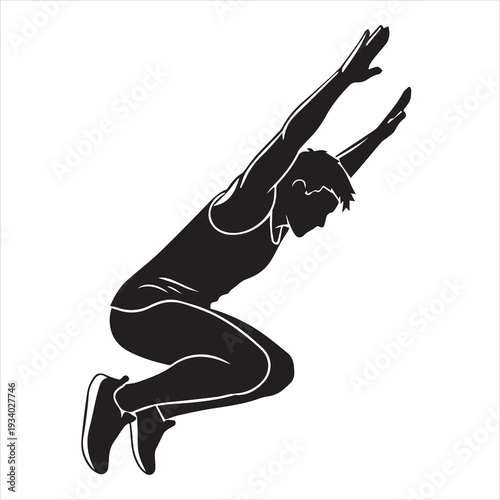 Silhouette of a man jumping on a skateboard