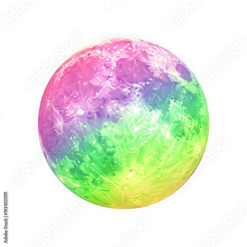 A colorful planet with a rainbow of colors
