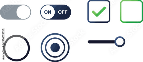 Modern UI icons for digital interfaces and web design