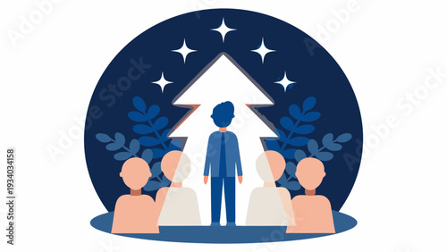 Confident leader presenting ideas to engaged audience