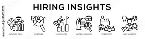 Hiring Insights web banner illustration concept