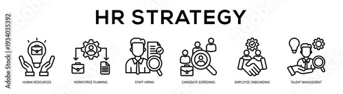 HR Strategy web banner illustration concept