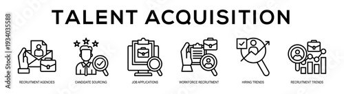 Talent Acquisition web banner illustration concept