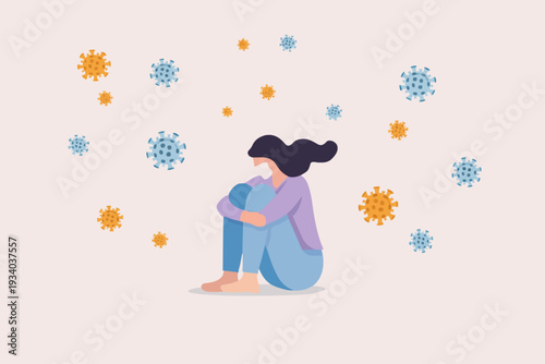 Sad Woman Feeling Down Alone