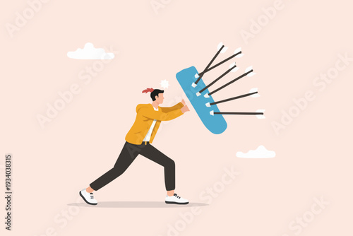 Man Protecting From Arrows