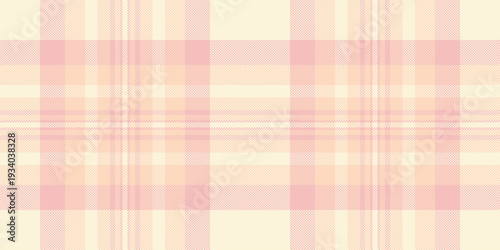 Folklore tartan fabric background, tradition vector textile check. Website seamless plaid pattern texture in light and papaya whip colors.